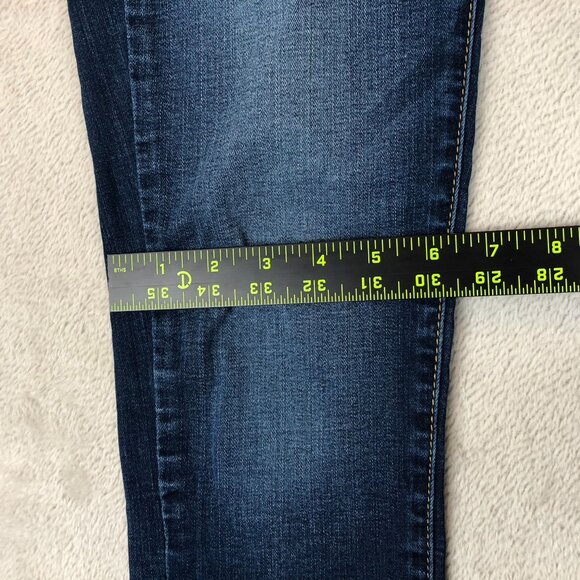 American Eagle Outfitters Womens Jeans 2 High Rise Jeggings Straight Blue Denim - Picture 5 of 14